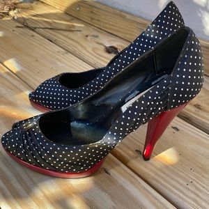 ♥️ Steve Madden Polka Dot Heels Size 7.5